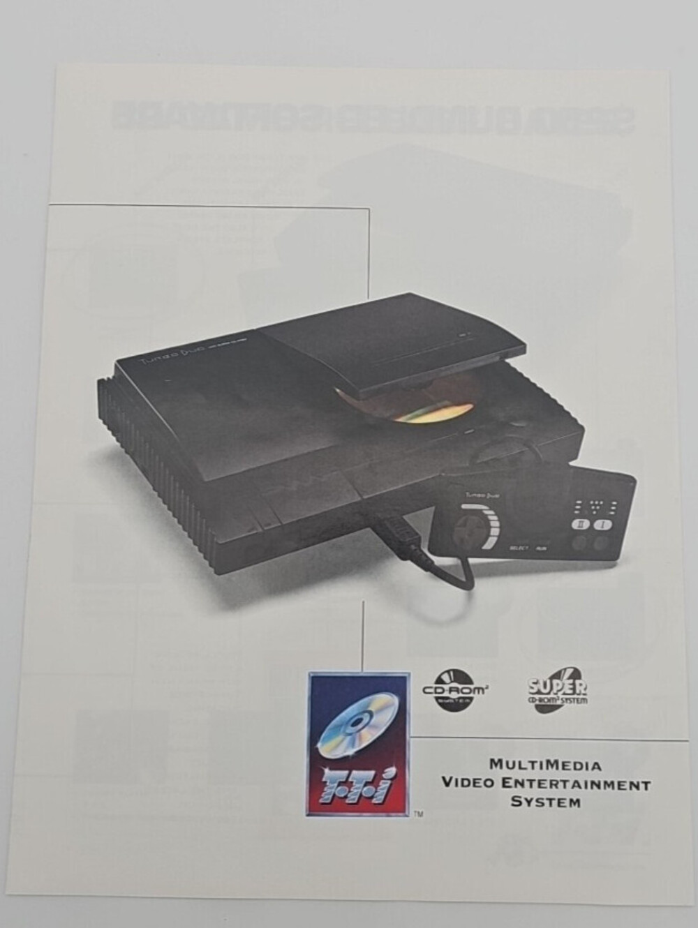 Original 1992 TTi promotional brochure for the Turbo Duo. Collector grade.